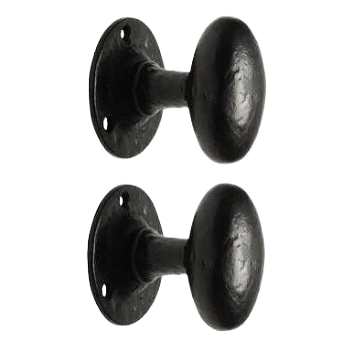 Marketplace JPG companion for Antique Black Oval Mortice Door Knob Set, Cast Iron Traditional Rustic Door Handles
