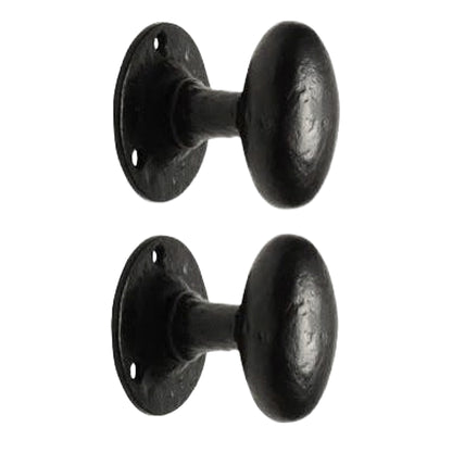 Marketplace JPG companion for Antique Black Oval Mortice Door Knob Set, Cast Iron Traditional Rustic Door Handles