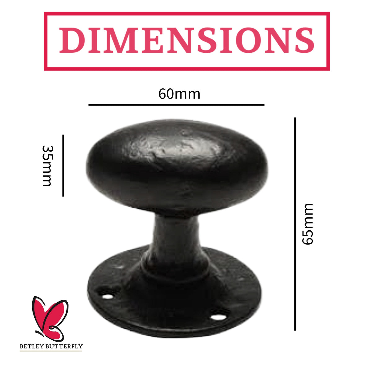Marketplace JPG companion for Antique Black Oval Mortice Door Knob Set, Cast Iron Traditional Rustic Door Handles