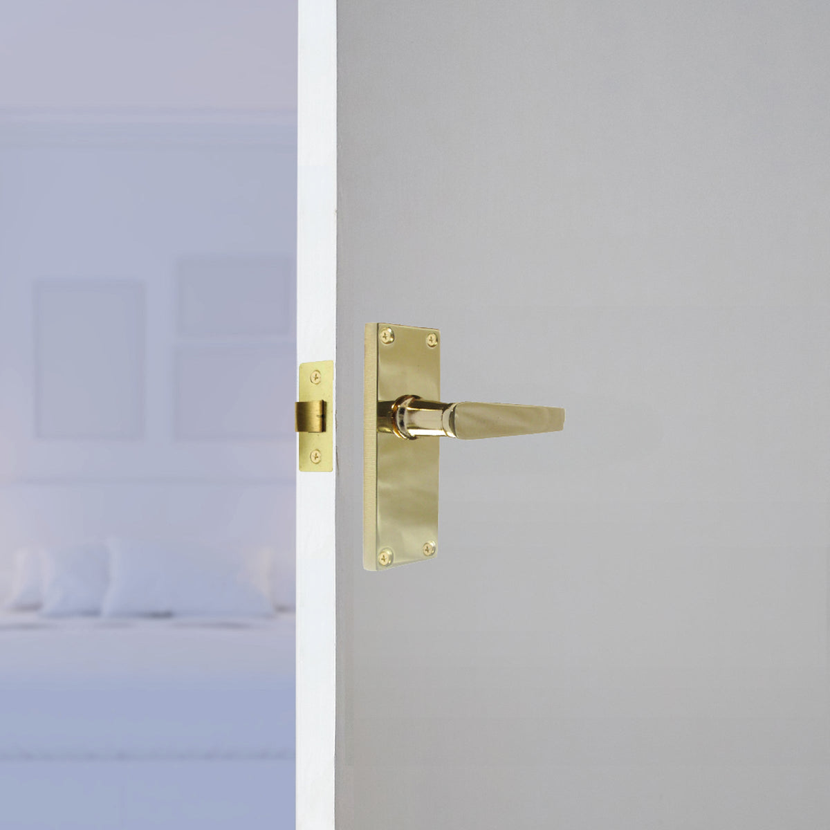 Marketplace JPG companion for Door Handles Victorian Straight Lever Latch - Brass 120 X 40mm - 120mm X 44mm