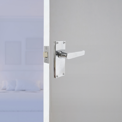 Door Handles Victorian Straight Lever Latch - Chrome 120 x 40mm