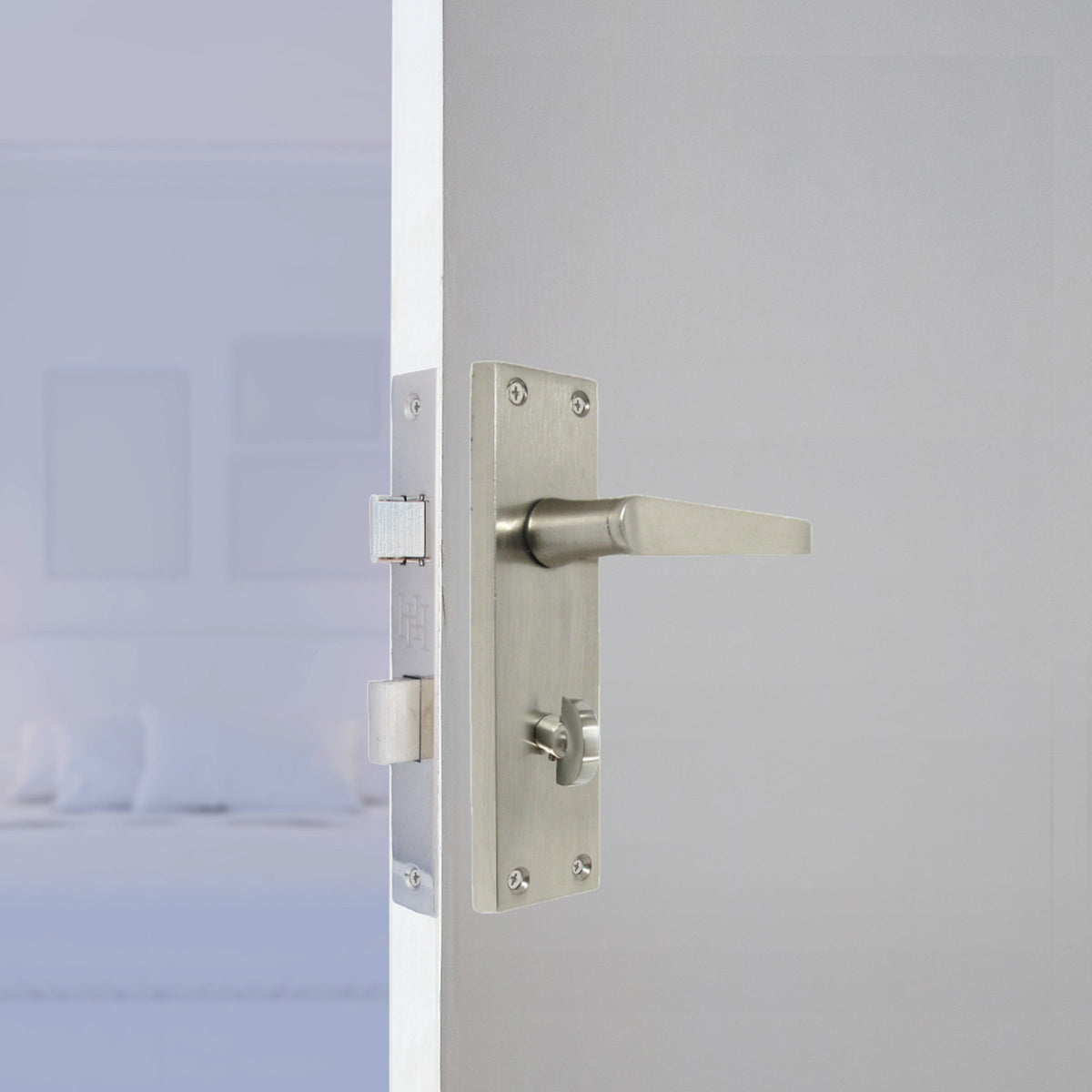 Marketplace JPG companion for Bathroom Door Handles Satin Victorian Straight Lever + Lock