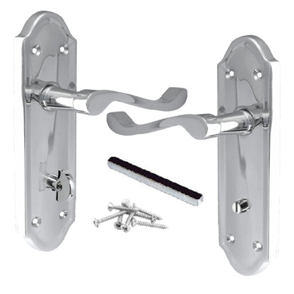 Marketplace JPG companion for Ashford Door Handle Bathroom Lock Scroll Lever - Chrome - 47mm