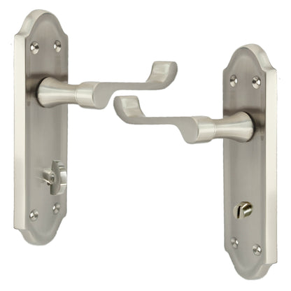Marketplace JPG companion for Ashford Door Handle Bathroom Lock Scroll Lever - Satin - 168mm X 47mm