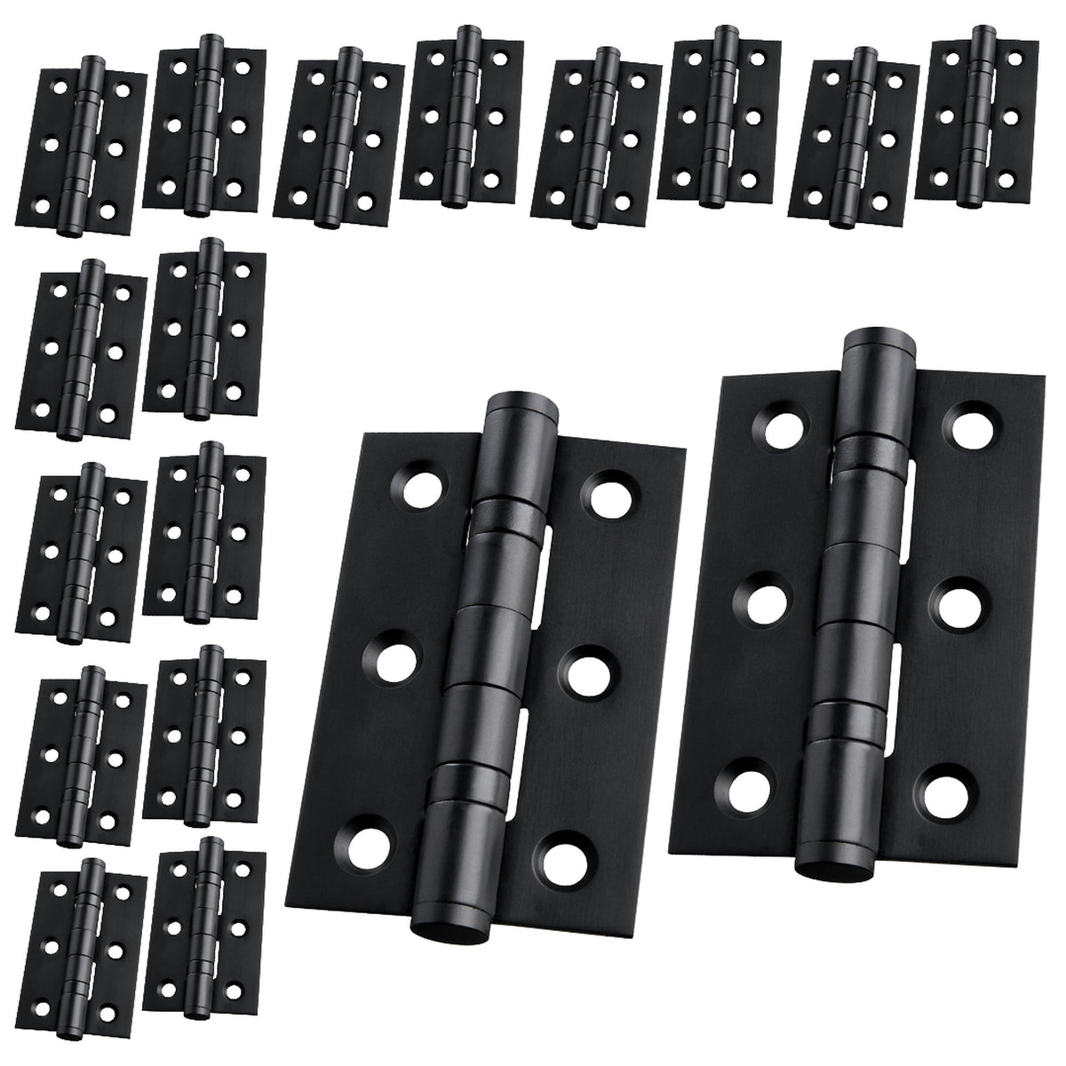 Marketplace JPG companion for 3" (76mm) Steel Ball Bearing Butt Hinges - Matt Black Door Hinges with Screws