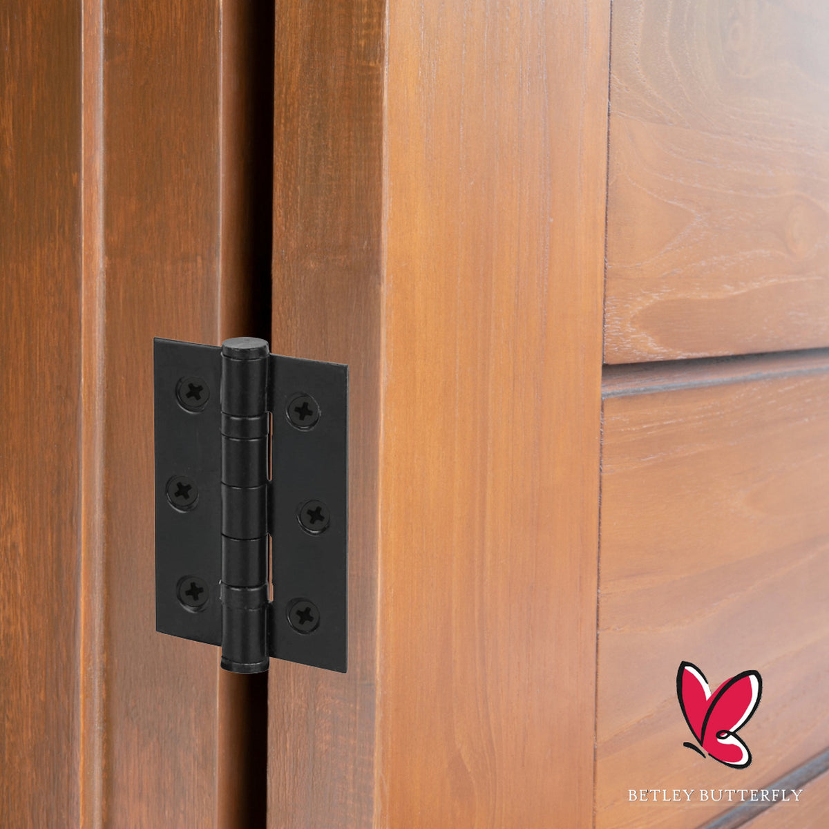 Marketplace JPG companion for 3" (76mm) Steel Ball Bearing Butt Hinges - Matt Black Door Hinges with Screws