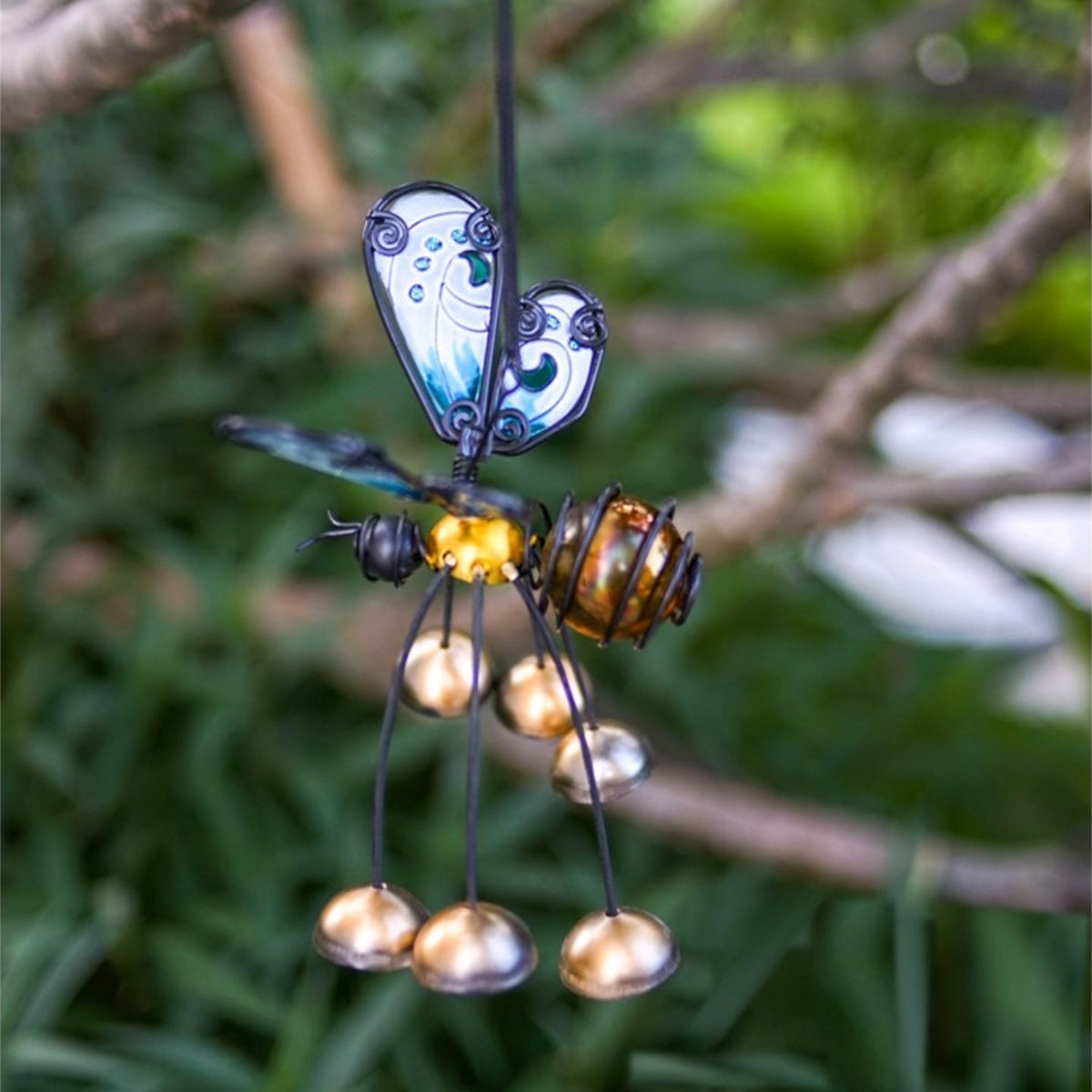 Marketplace JPG companion for Glass Wing Fancy Honeybee Bobbin' Bells - 33cm x 12cm x 16cm