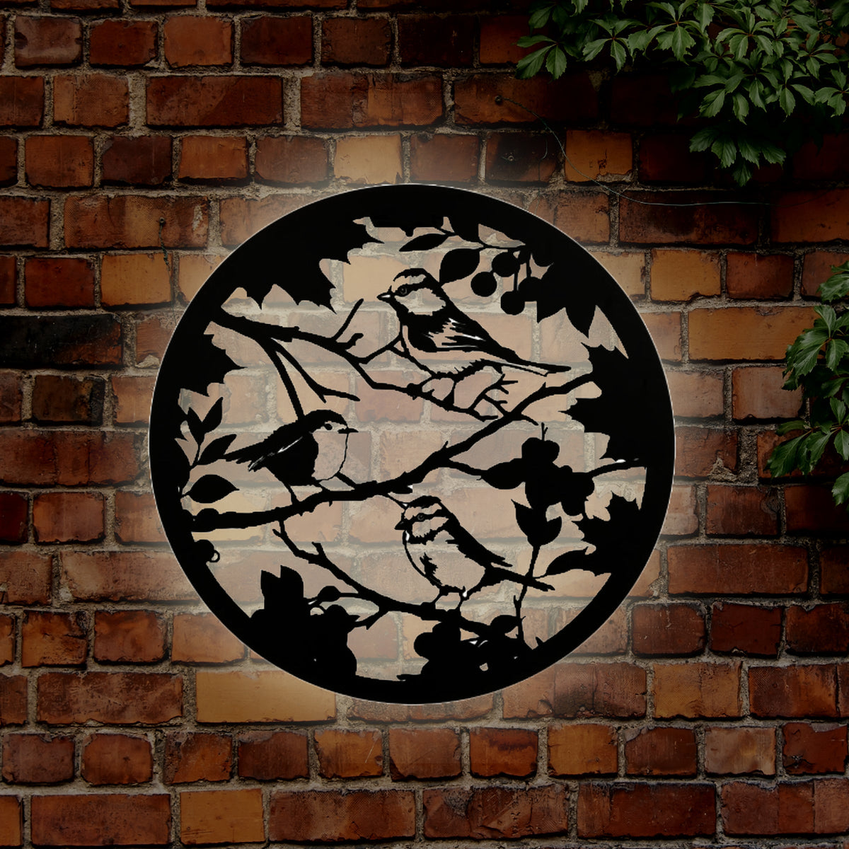 Marketplace JPG companion for Solar Backlit British Bird Silhouette Wall Art - Outdoor Metal Garden Decor - 50cm