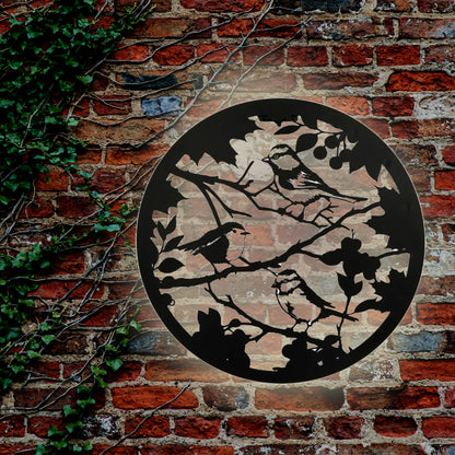 Tesco JPG version for Solar Backlit British Bird Silhouette Wall Art - Outdoor Metal Garden Decor - 50cm