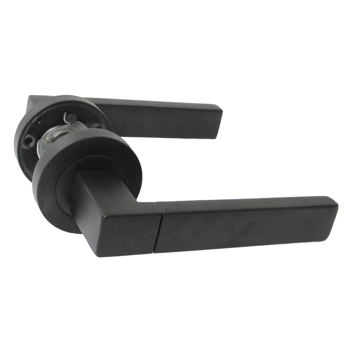 Marketplace JPG companion for Cafri Line Door Handle Rectangular Matt Black Lever on Rose Internal Latch Door Handles