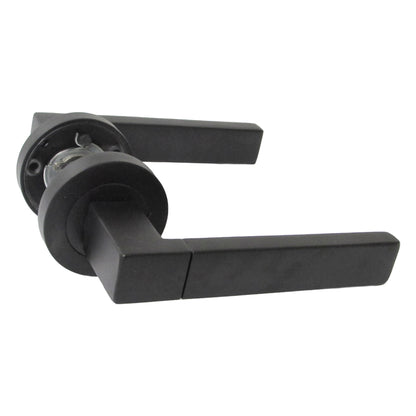 Marketplace JPG companion for Cafri Line Door Handle Rectangular Matt Black Lever on Rose Internal Latch Door Handles