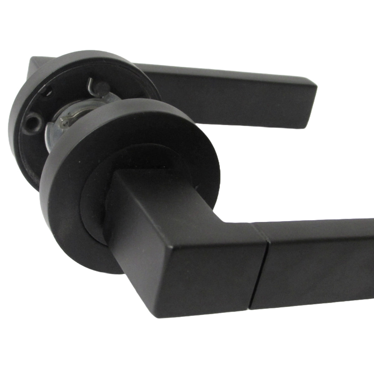 Marketplace JPG companion for Cafri Line Door Handle Lock Key Set Rectangular Matt Black Lever on Rose Internal Escutcheon