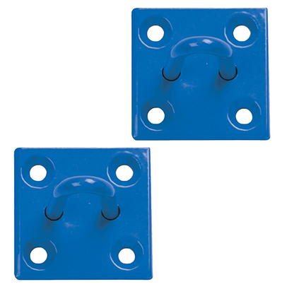 Perry Equestrian 2 Pack Chain Staple on 50mm Plate Stable Tie Up Horse Pony