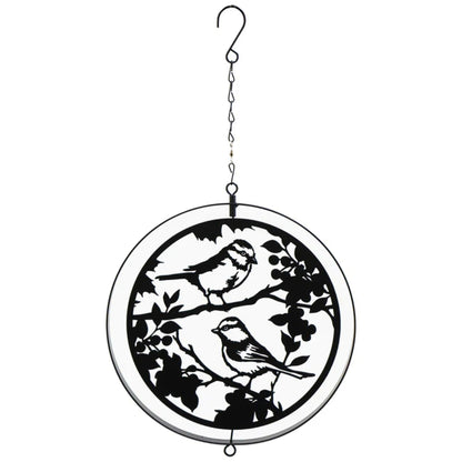 Marketplace JPG companion for Blue Tit Bird Silhouette Hanging Orbit Spinner - Black - 39cm x 23cm