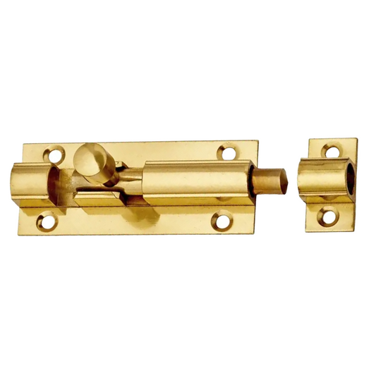 Brass Barrel Bolt 2" Slide Latch Lock - Security Door Locking with Screws MULTI PACK