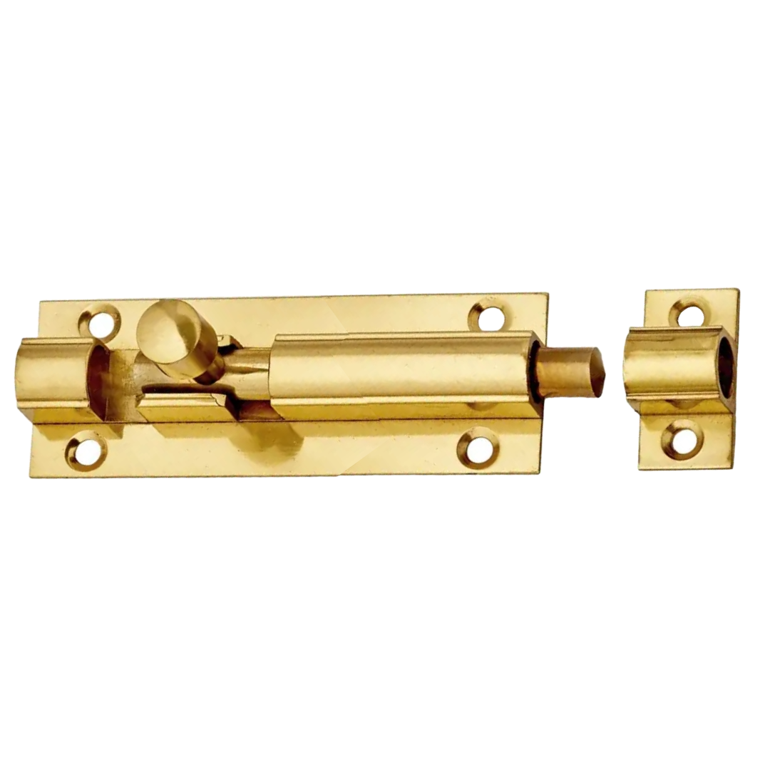 Serrure à pêne cylindrique en laiton de 7,6 cm (3 po) à glissière - Verrouillage de porte de sécurité avec vis - PACK MULTIPLE