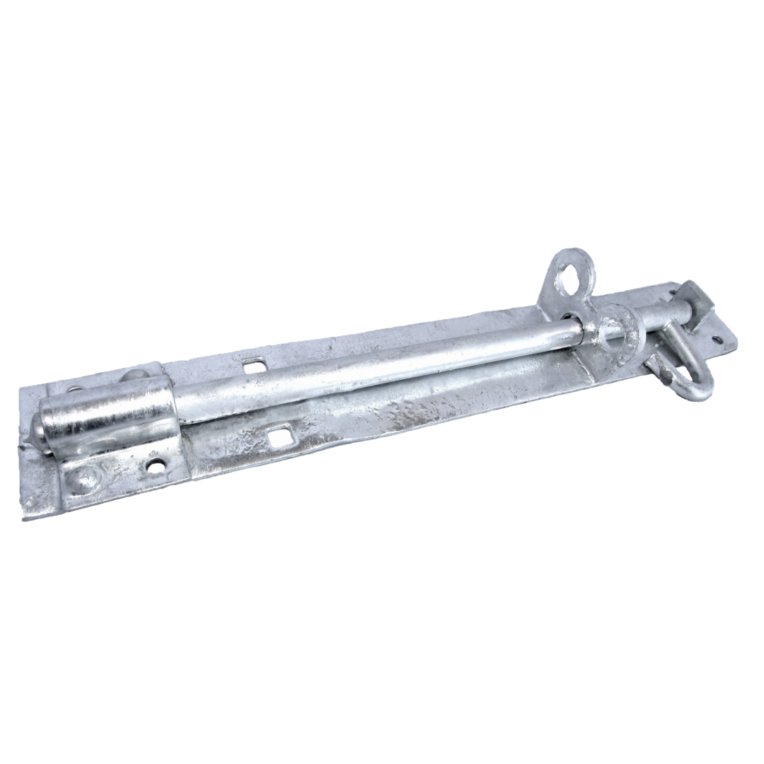 Serrure de porte à pêne Brenton plaquée zinc brillant de 10 po