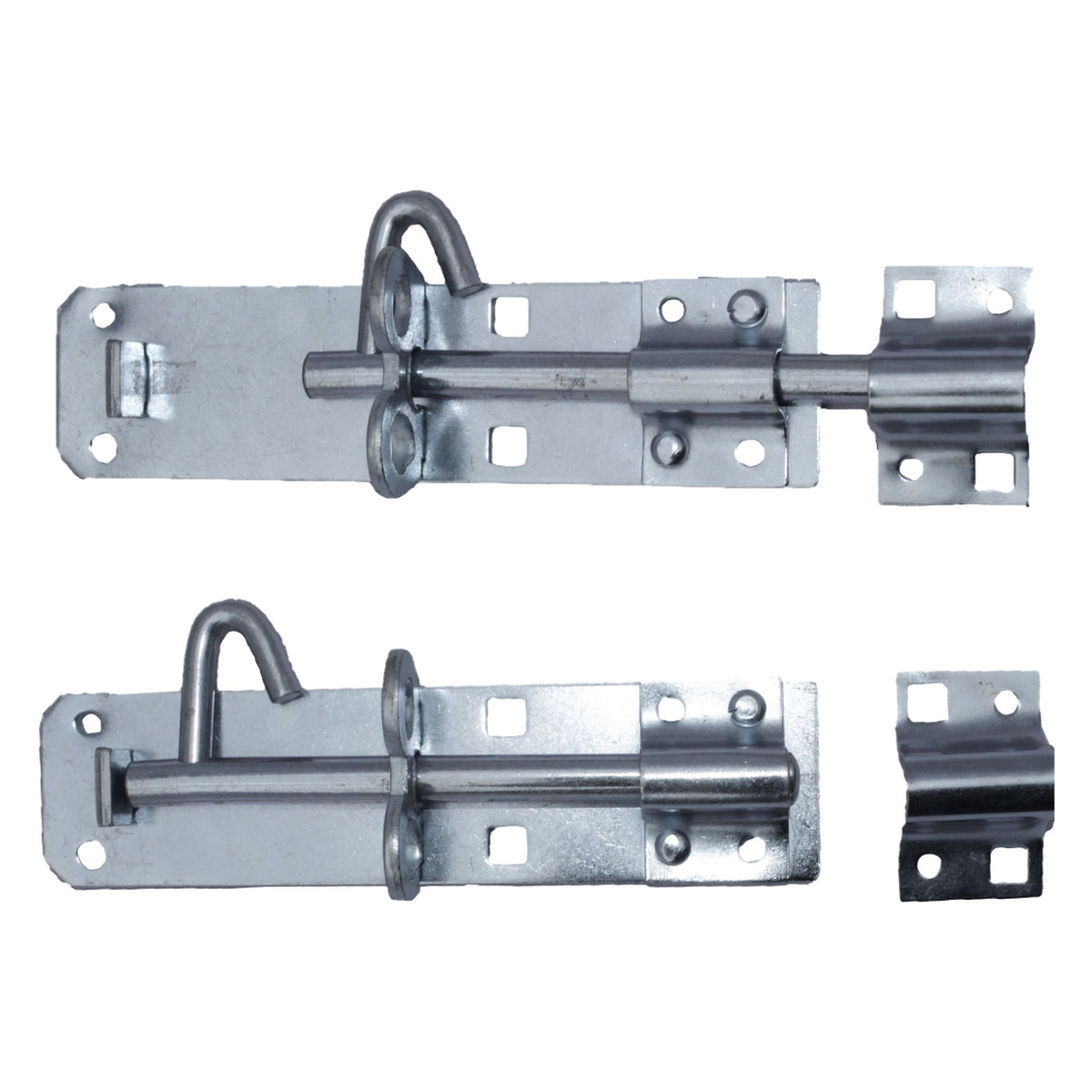 Marketplace JPG companion for Pair 4/6/8 Inch Brenton Bolt - Black & Zinc Heavy Duty Garden Gate Shed Door - 4"/6"/8"