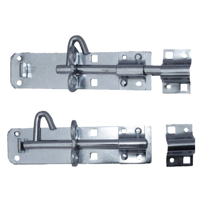 Marketplace JPG companion for Pair 4/6/8 Inch Brenton Bolt - Black & Zinc Heavy Duty Garden Gate Shed Door - 4"/6"/8"