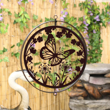Tesco JPG version for Butterfly Silhouette Hanging Orbit Spinner - Black - 39cm x 23cm