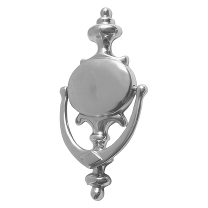 Heurtoir de porte Champion 7" en laiton massif chromé, style victorien, pour porte d'entrée