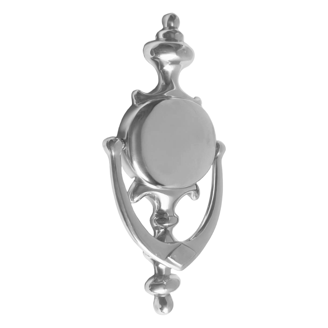 Heurtoir de porte Champion 7" en laiton massif chromé, style victorien, pour porte d'entrée