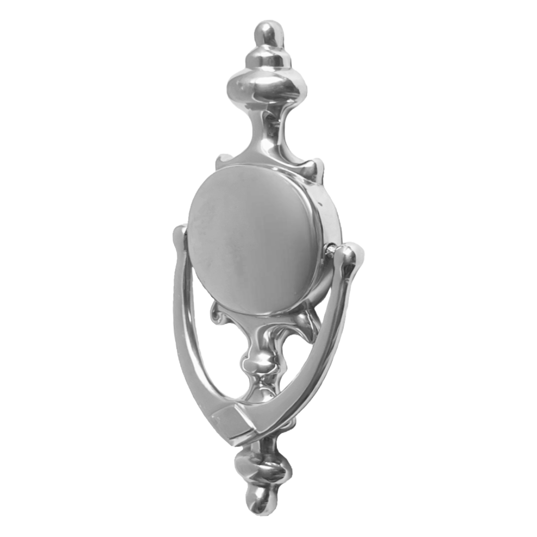 Heurtoir de porte Champion 7" en laiton massif chromé, style victorien, pour porte d'entrée