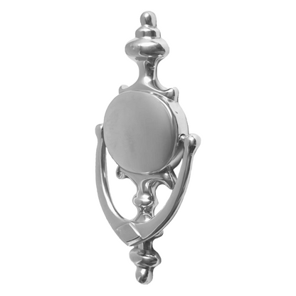 Heurtoir de porte Champion 7" en laiton massif chromé, style victorien, pour porte d'entrée