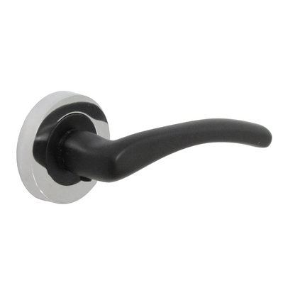 Zena Door Handle Bathroom Thumbturn Modern Matt Black Lever Chrome Rose Internal