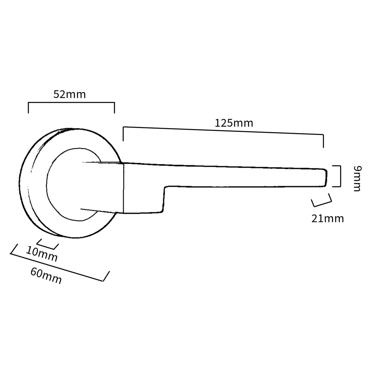 Marketplace JPG companion for UNO-3 Door Handle Bath Set Modern Matt Black Lever on Rose Internal Thumb Turn Set