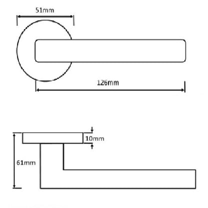 Marketplace JPG companion for Indiana Door Handles Lever on Rose Duo - Chrome Satin Latch Pack 125mm - 50mm