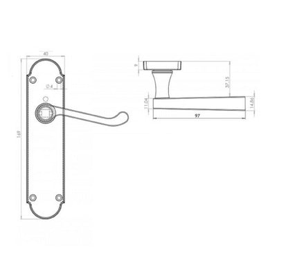 MULTIPACK Door Handles Epsom Latch Satin Scroll Lever Victorian 1/4/6 Pairs