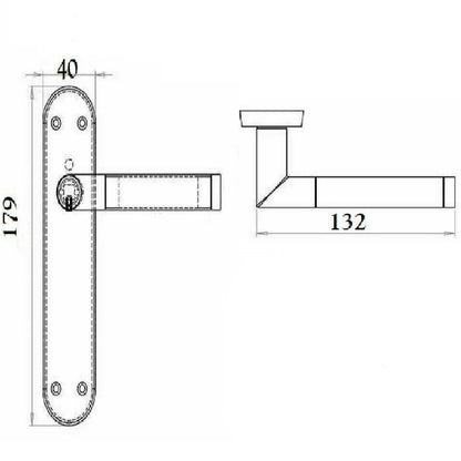 LEVER LOCK Door Handles Satin Nickel & Chrome Duo Finish Mitred INTERIOR