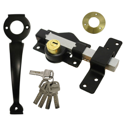 Marketplace JPG companion for Security 50/70mm Double Long Throw Bolt Gate Lock Garage Shed 5 Keys and Handle