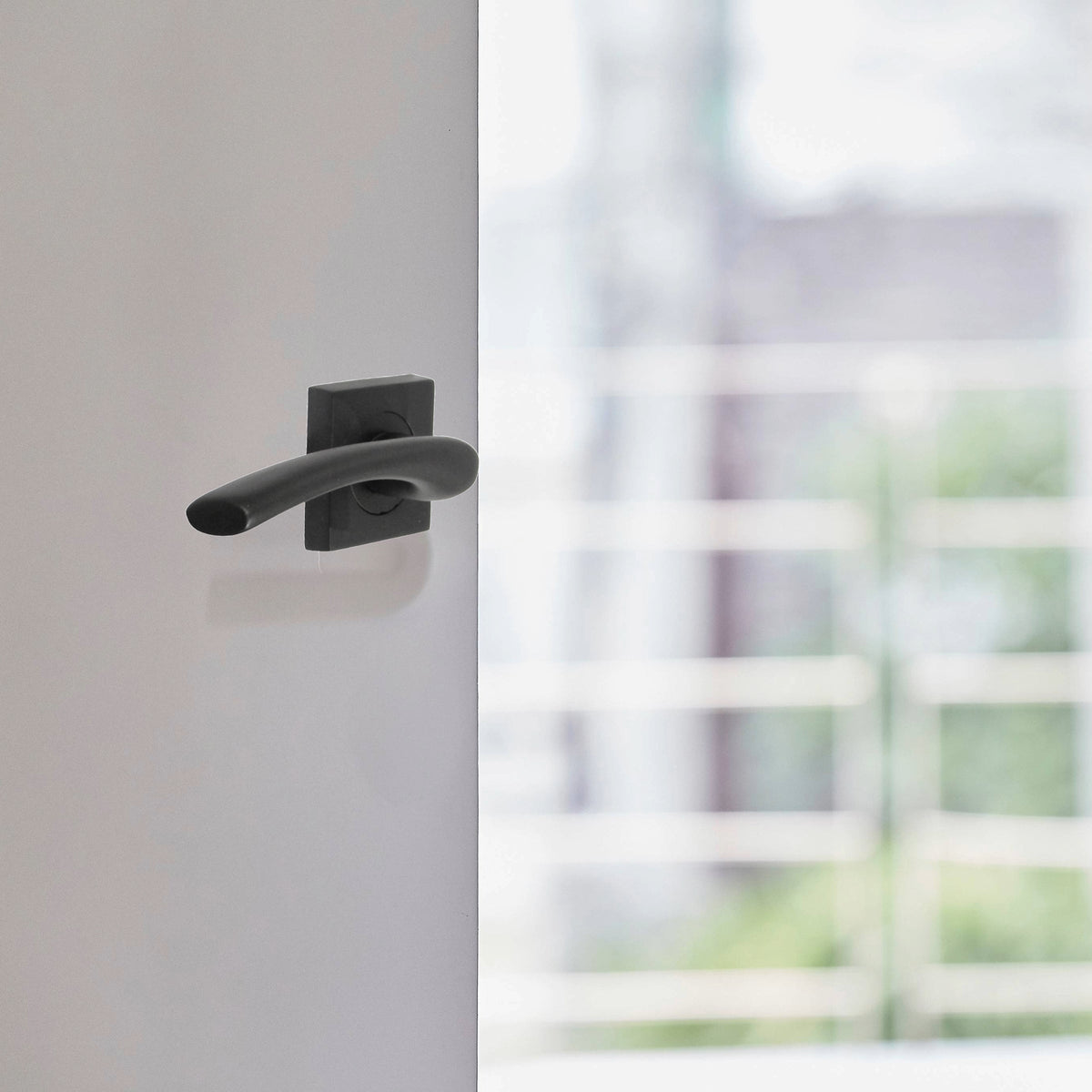 Marketplace JPG companion for Zena Door Handle Matt Black Lever on Square Rose Internal Handles 64mm Latch