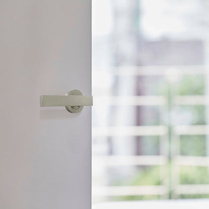 Marketplace JPG companion for Cafri Door Handle Modern Satin Nickel Rectangular Lever on Rose Internal + 64mm Latch & Hinges