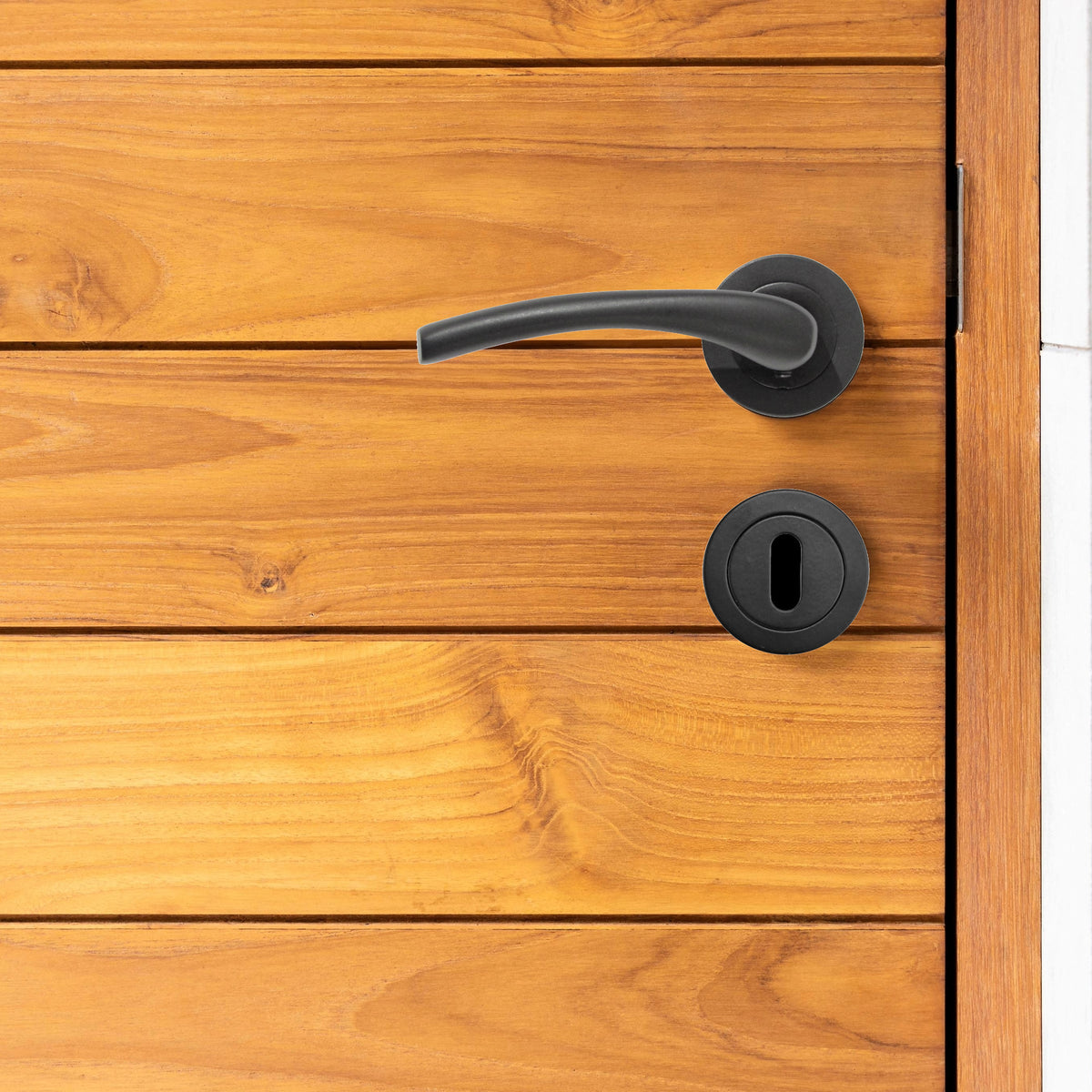Marketplace JPG companion for Zena Matt Black Lever on Rose Key Lock Handle Pack with Escutcheon, Sashlock & Keys