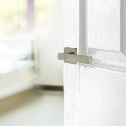 Marketplace JPG companion for Cafri Line Door Handle Satin Nickel Rectangular Lever on Square Rose Internal Handles + 64mm Latch