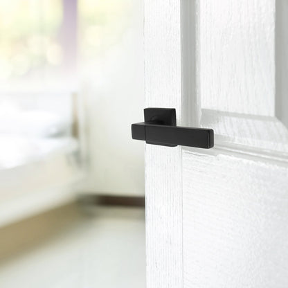 Marketplace JPG companion for Cafri Line Door Handle Matt Black Lever Square Rose Internal Handles + 64mm Latch & Hinges