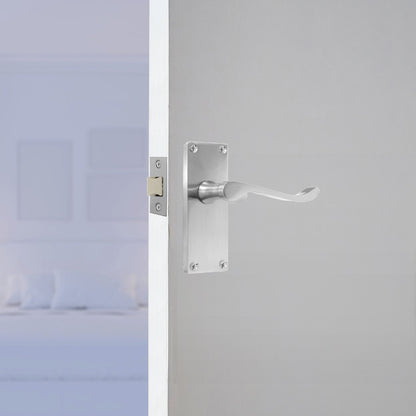 Marketplace JPG companion for Door Handles Scroll Lever Internal Latch - Chrome Satin Pack Hinges 118 X 40mm - 8mm