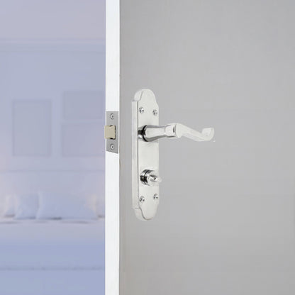 Marketplace JPG companion for Epsom Door Handle Bath Privacy Lock Scroll Lever - Chrome - 168mm X 47mm