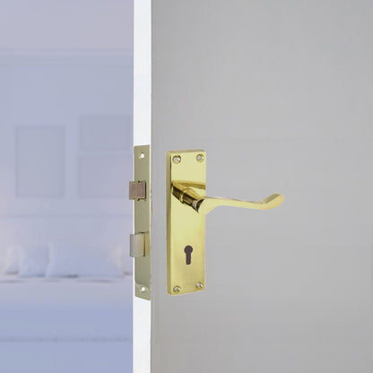 Marketplace JPG companion for Door Handles Victorian Scroll Lever Lock - Brass Pack 150 X 40mm
