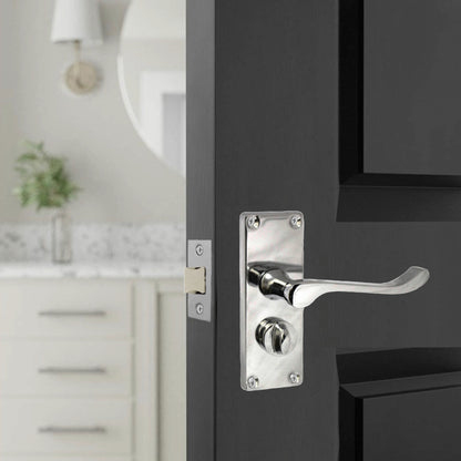 Marketplace JPG companion for Door Handles Scroll Bathroom WC Privacy Lock - Chrome 118 X 40mm