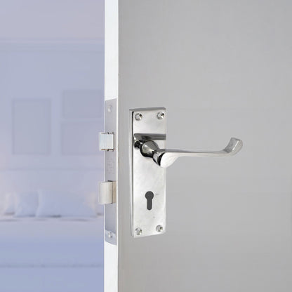 Marketplace JPG companion for Door Handles Victorian Scroll Lever Lock - Chrome 150 X 40mm