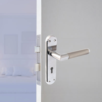 Marketplace JPG companion for Door Handles Mitred Straight Lever Locks Duo - Chrome Satin 180mm X 40mm