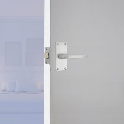 Marketplace JPG companion for Aluminium Latch Handles Modern Internal Straight Lever Door Handle Satin Silver - 7mm