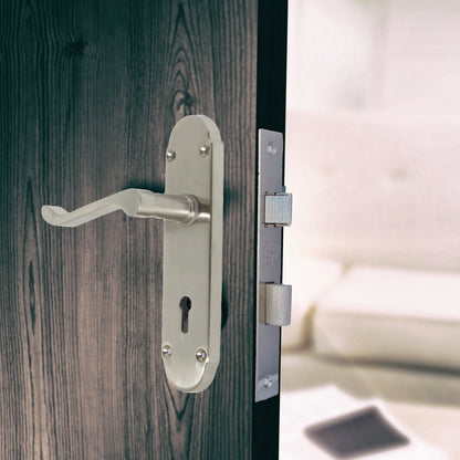 Marketplace JPG companion for Epsom Door Handles Key Lock Scroll Lever - Satin - 169mm X 40mm
