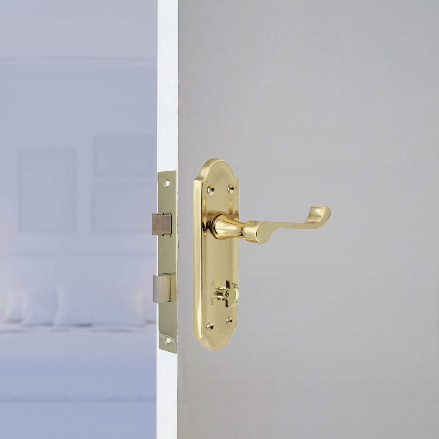MULTIPACK Door Handles Ashford Bath Victorian Bathroom Handles Brass 1/4/6 Pairs