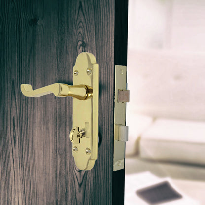 Marketplace JPG companion for Epsom Door Handle Bathroom Lock Scroll Lever - Brass - 168mm X 47mm