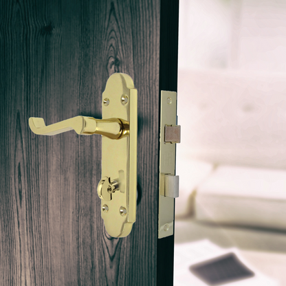 Poignée de porte Epsom pour salle de bain, levier à défilement - Laiton